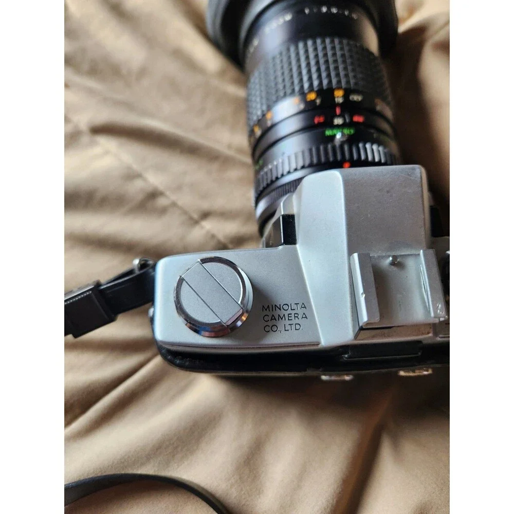 Minolta SRT 101 35mm Film SLR Camera w/ Promaster 35-105mm Zoom Lens - TESTED